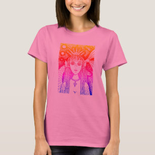 GOTH BLACK SEA SJÖJUNGFRU, FANTASY T-SHIRT Rainbow
