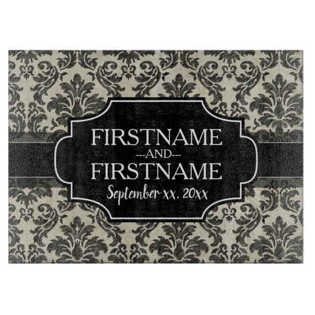 Goth Black Snöre och Parchment Bröllop-årsdagen (Framsidan)