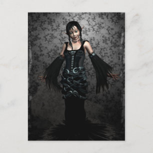 Goth Black-vykort Vykort