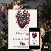 Goth Blommigt Heart Crimson Cherry After Party