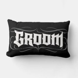 Goth Bride Groom Together Lettering Tattomodern Mo Lumbarkudde