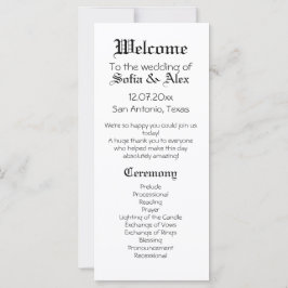 Goth bröllop Black elegant typography Program