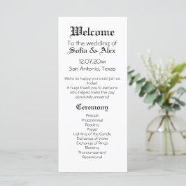 Goth bröllop Black elegant typography Program