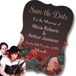 Goth Bröllop Black Red Gothic Umber