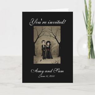 Goth bröllopinbjudan inbjudan
