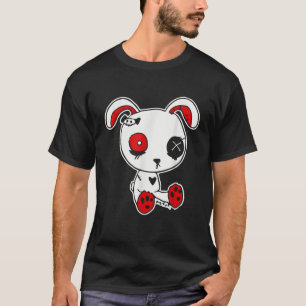 Goth Bunny-docka Lätt Halloween-kostym Skräckinjag T Shirt