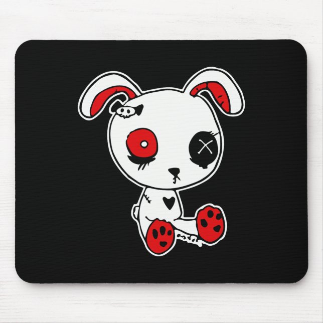 Goth Bunny Lazy Halloween Costume Scary Gothic Musmatta (Framsidan)