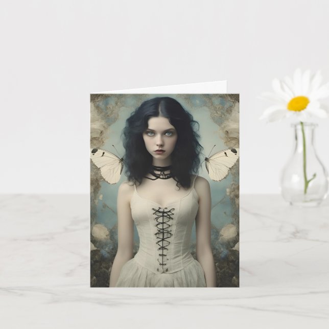 Goth Butterfly Woman, Tillfällen Kort (Liten växt)