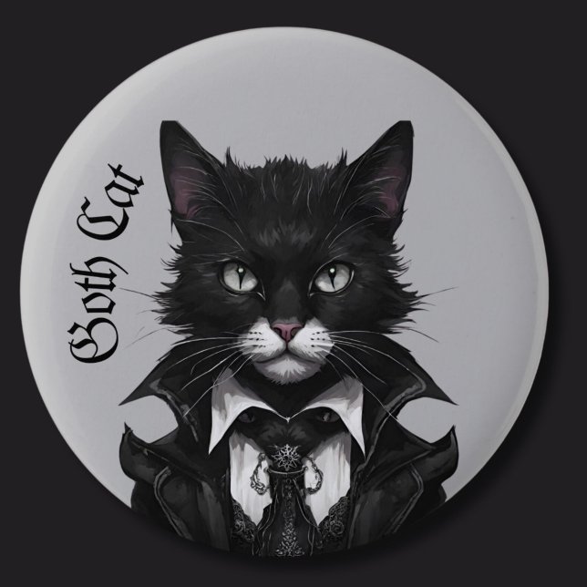 Goth cat Gothic grunge Witchy Knapp (Skapare uppladdad)