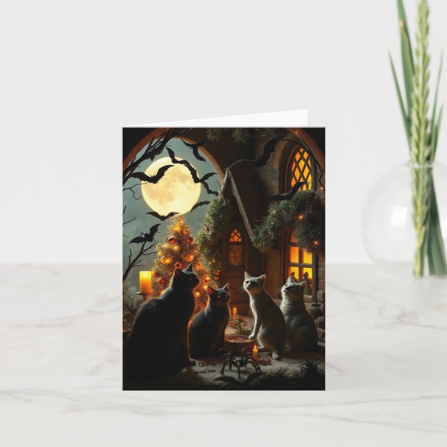 Goth Cat jul Helgkort (Framsida)