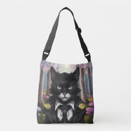 Goth cat pastel woodland gothic Fairy tale Axelväska