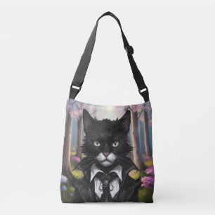 Goth cat pastel woodland gothic Fairy tale Axelväska