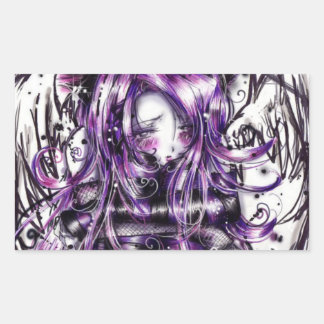 Goth Ceci Sticker Rektangulärt Klistermärke