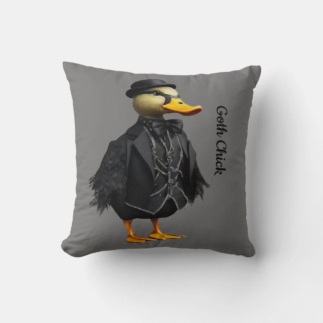 Goth Chic Gothic Chicken Kudde (Framsida)