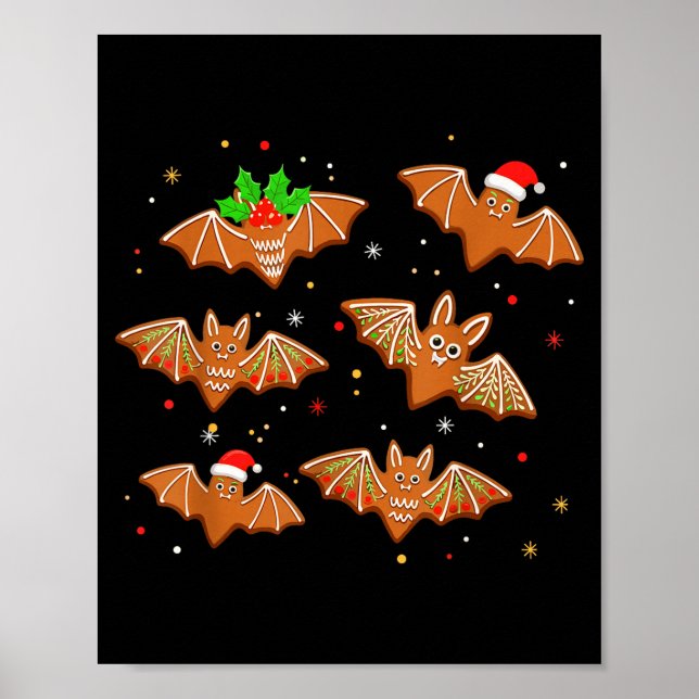 Goth Christmas Shirt For Kids, Soky Cute Bat Ginge Poster (Framsidan)