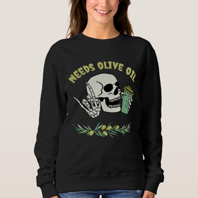 Goth Coffee Drinker Gothic Funny Keto Needs Olive  T Shirt (Framsida)