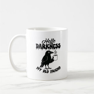 Goth Crow Coffee "Hello Darkness" Art Kaffemugg