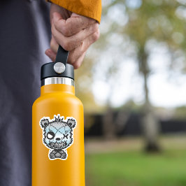 Goth Demiboy Pride Flagga Färgad Bear Klistermärken