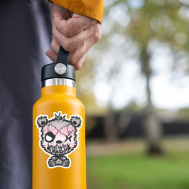 Goth Demigirl Pride Flagga Färgad Bear Klistermärken