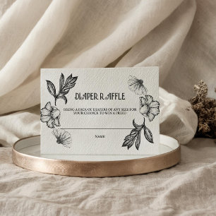 Goth Diaper Raffle Baby Shower Tattoo Flowers Sten Tilläggskort