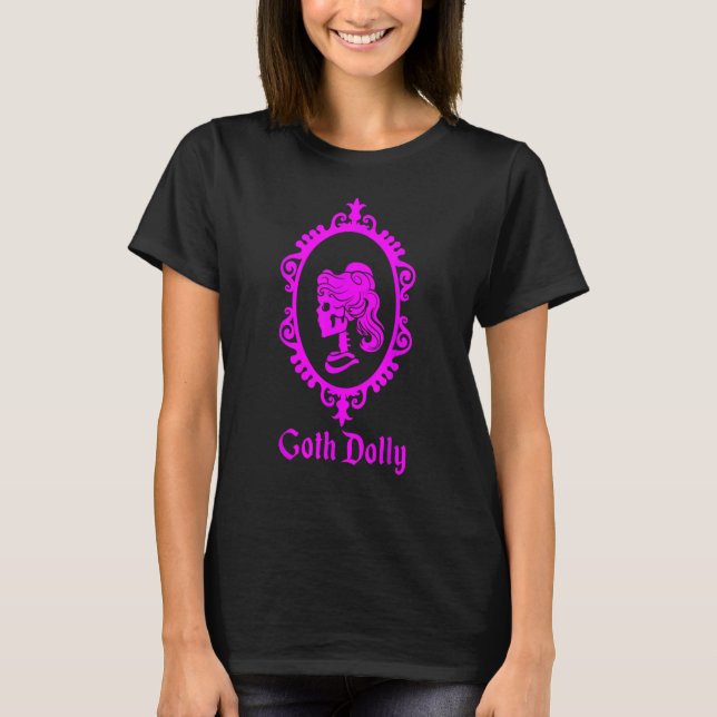 Goth Dolly Cameo, Girly Goth Aesthetic, For Victor T Shirt (Framsida)