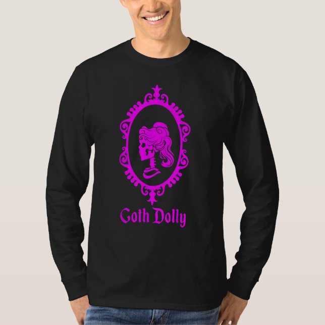 Goth Dolly Cameo, Girly Goth Aesthetic, For Victor T Shirt (Framsida)