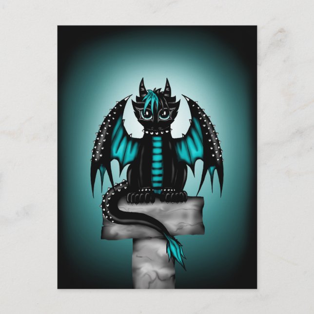 Goth Dragon Vykort (Framsida)