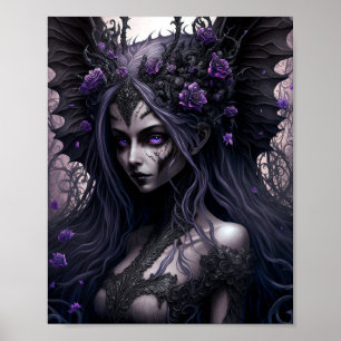 Goth Fairy Mörk Fantasy Art Poster