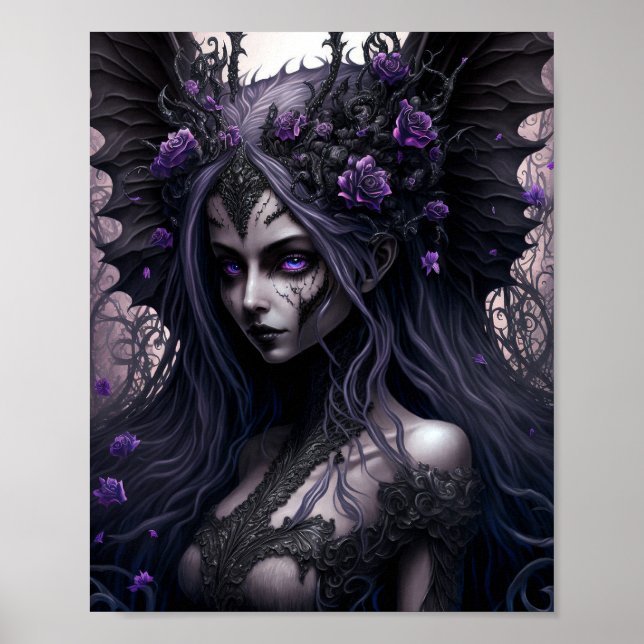 Goth Fairy Mörk Fantasy Art Poster (Framsidan)