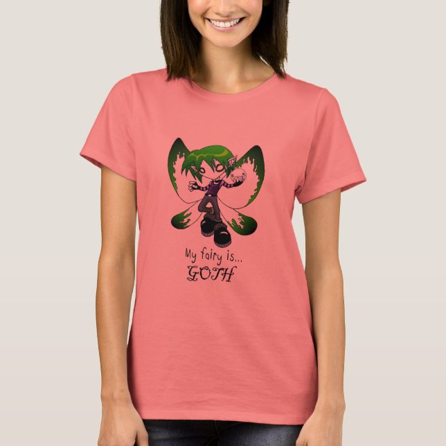 Goth Fairy Teeshirt T Shirt (Framsida)
