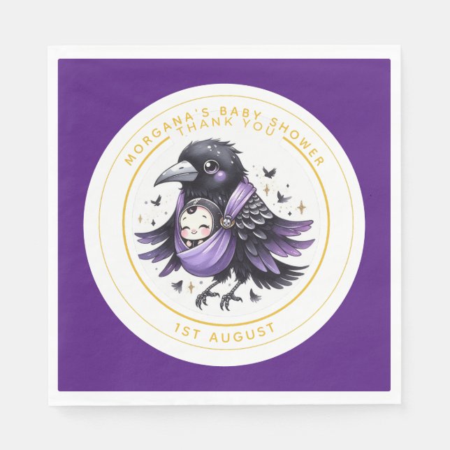 Goth Flicka Shower Fladdermus Vampire Partyware Pappersservett (Framsidan)