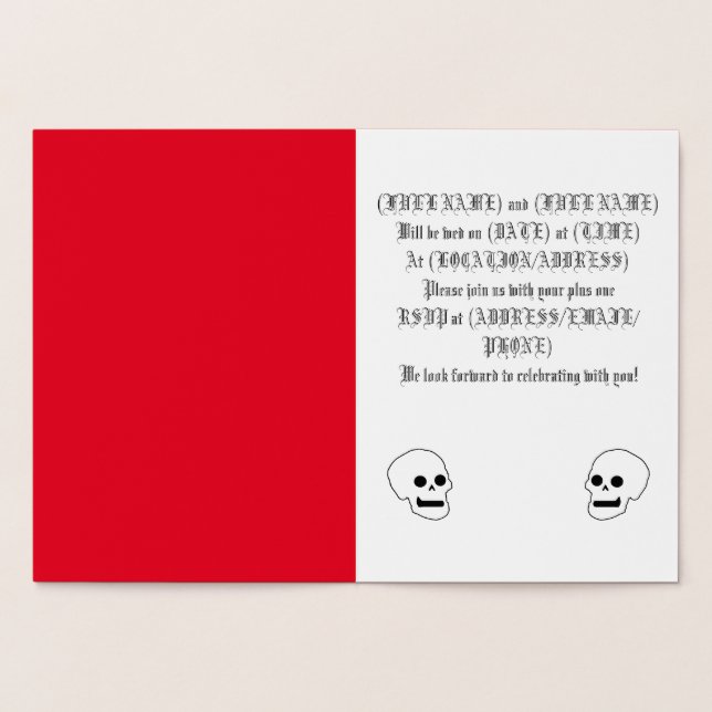 Goth Foil Card Folierat Kort (Insida)