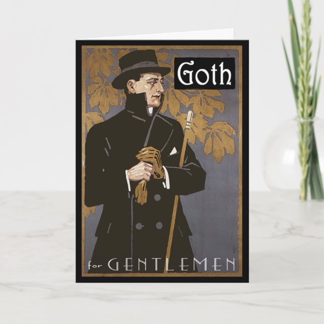 "GOTH FÖR GENTLEMAN" hälsningkort Kort (Framsida)