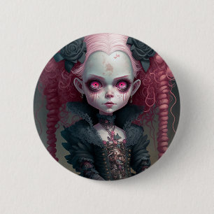 Goth Girl Black Creepy Cute Knapp