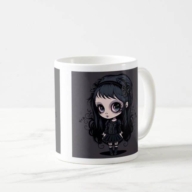 Goth Girl Classic Mugg, 11 oz Kaffemugg (Framsida höger)