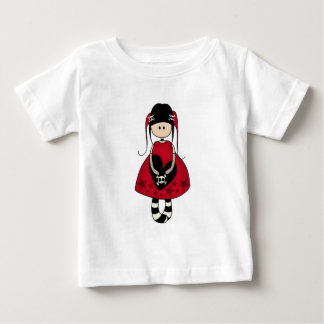 Goth Girl in Red Dress Tee