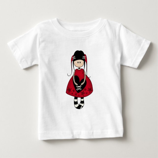 Goth Girl in Red Dress Tee (Framsida)