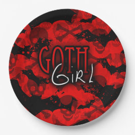 Goth Girl Papper Plate
