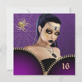 Goth Girl-Sweet sixteen-inbjudan Inbjudningar