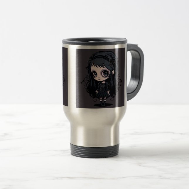 Goth Girl Travel/Commuter Mugg, 15 oz Resemugg (Framsida höger)
