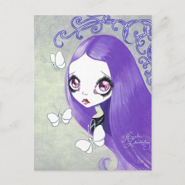 Goth Girl: "Violetta" Vykort (Framsida)