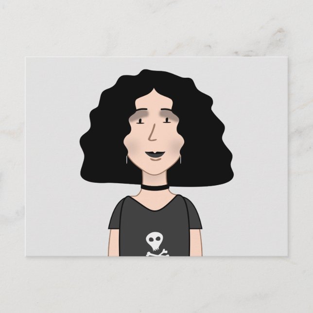 Goth Girl Vykort (Framsida)