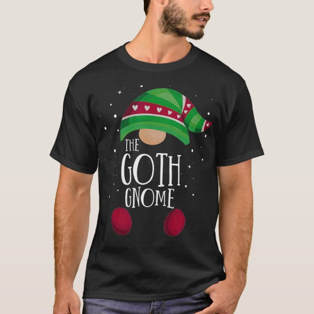 Goth Gnome Family Matching Pajamas julklapp  T Shirt (Framsida)