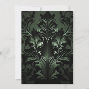 Goth Gothic Design Black & Grönt Julkort