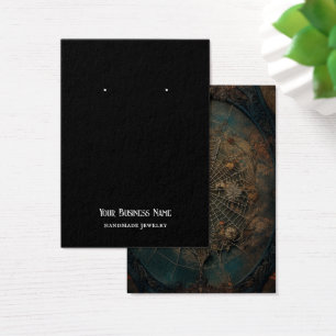 Goth Gothic Spindelnät Earring Visning Card Visitkort