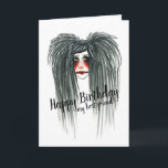 Goth Grattis på födelsedagen Best Friend Kort<br><div class="desc">Grattis på födelsedagen min bästa vän hälsning 5-tums x 7-tums standardkort.</div>
