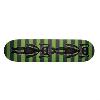 Goth Grönt och Black Bunny Skateboard Bräda 21,5 Cm