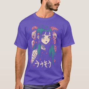 Goth Grunge Demon Anime Flicka Waifu Skräck Alt Es T Shirt