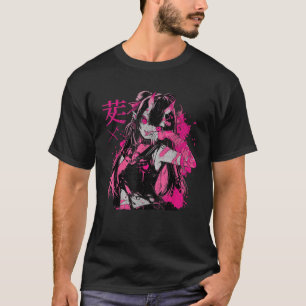Goth Grunge Demon Anime Girl Waifu Horror Alt Aest T Shirt
