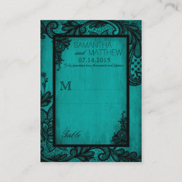 Goth Grunge Snöre Bröllop Place Cards Placeringskort